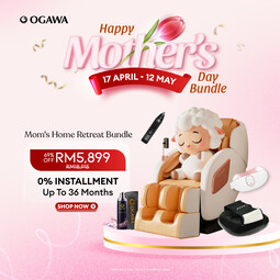 OGAWA Mom's Home Retreat Bundle - OGAWA RetreaX Ionic Contemporary Massage Chair + BellaX Slimming + Acu Therapy Foot Massager + StyleX Trimmer + 3in1 Leather Kit [Free Shipping]*